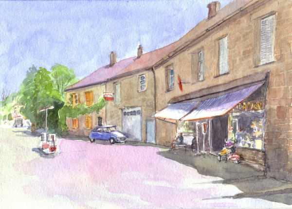 Der Dorfplatz in Crozant